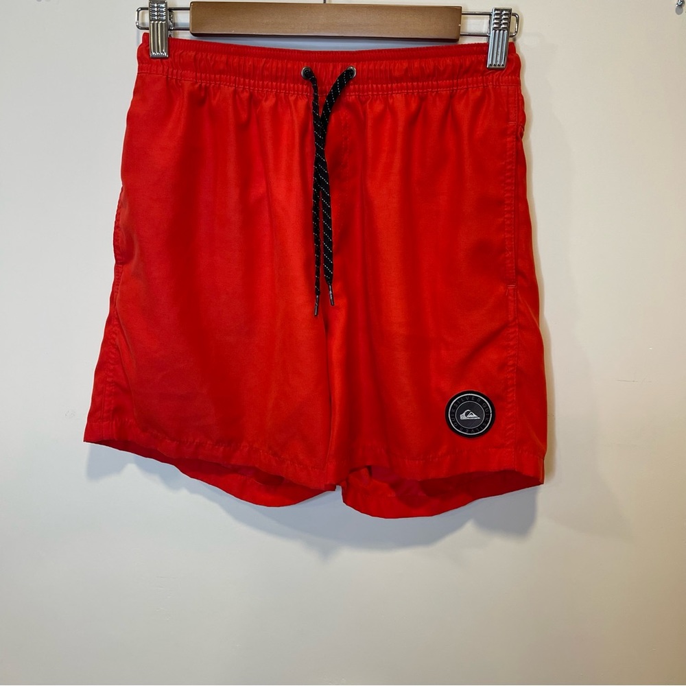 Quick Silver Red 5” Swim Trunks with pockets